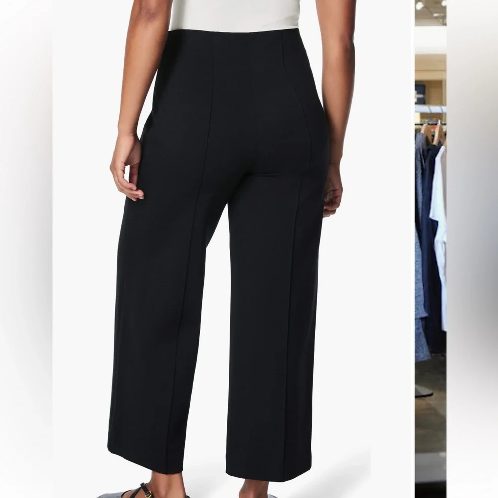 Spanx ponte knit cropped wide leg pull on pants - Picture 2 of 5